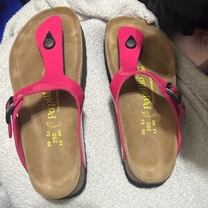 Papillio Fuchsia/Hot Pink and Tan Sandals